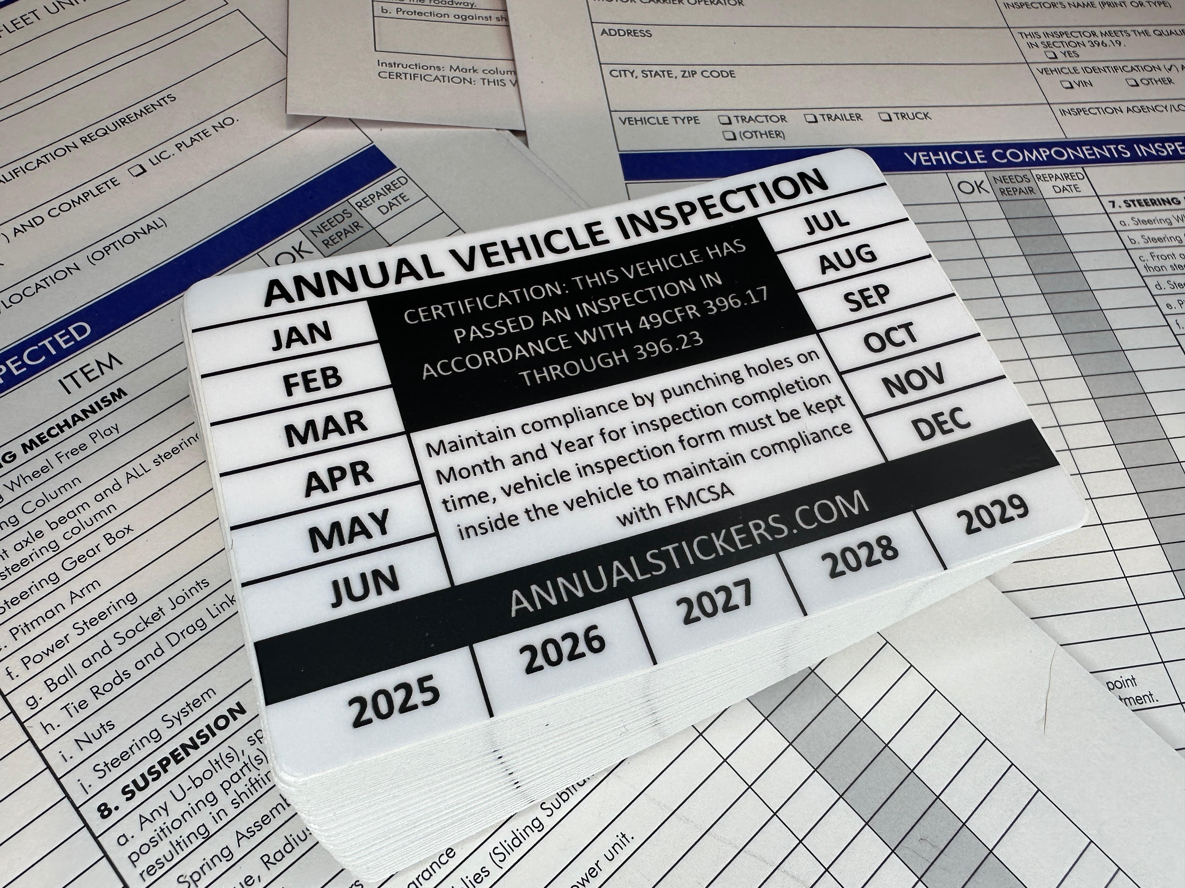 DISCOUNT 2025 GENERIC INSPECTION STICKERS