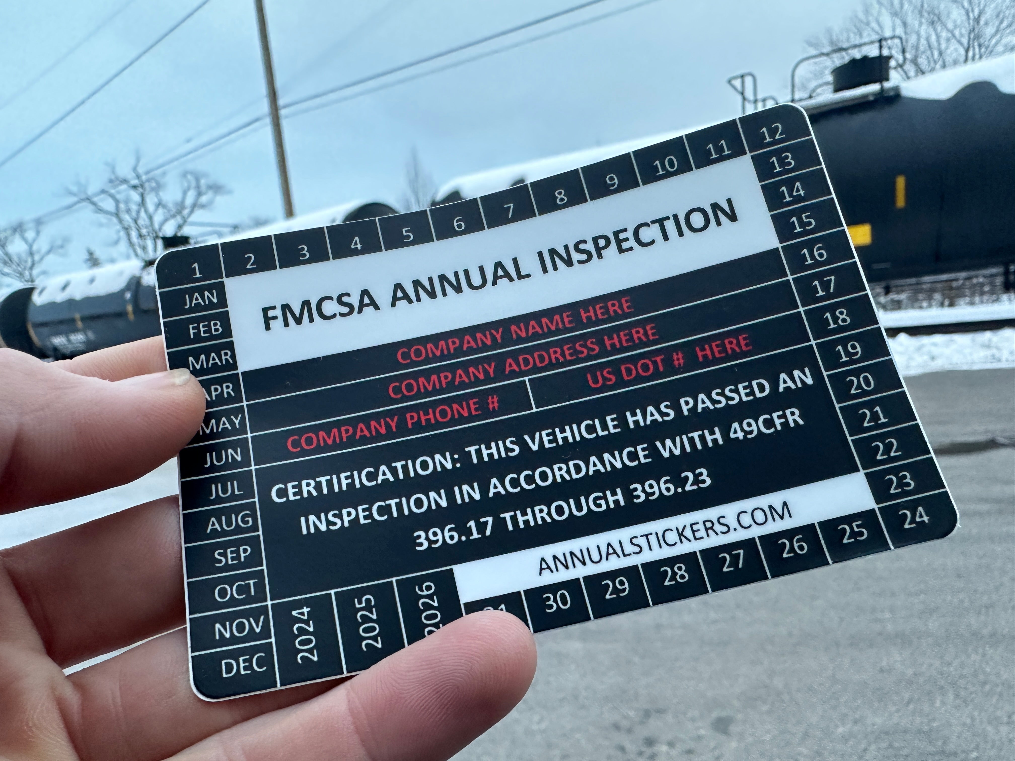 Building Code Inspection Sticker FMCSA Inspection Stickers MADE EASY – Annual Stickers