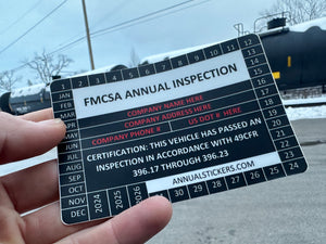 FMCSA Inspection Stickers MADE EASY