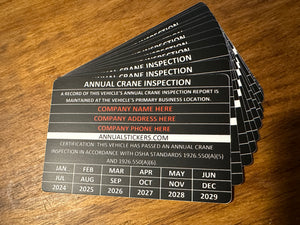 Annual Crane Inspection Stickers MADE EASY