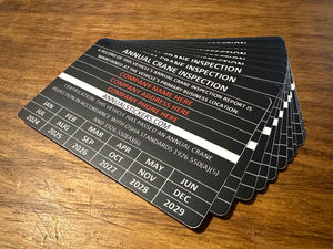 Annual Crane Inspection Stickers MADE EASY