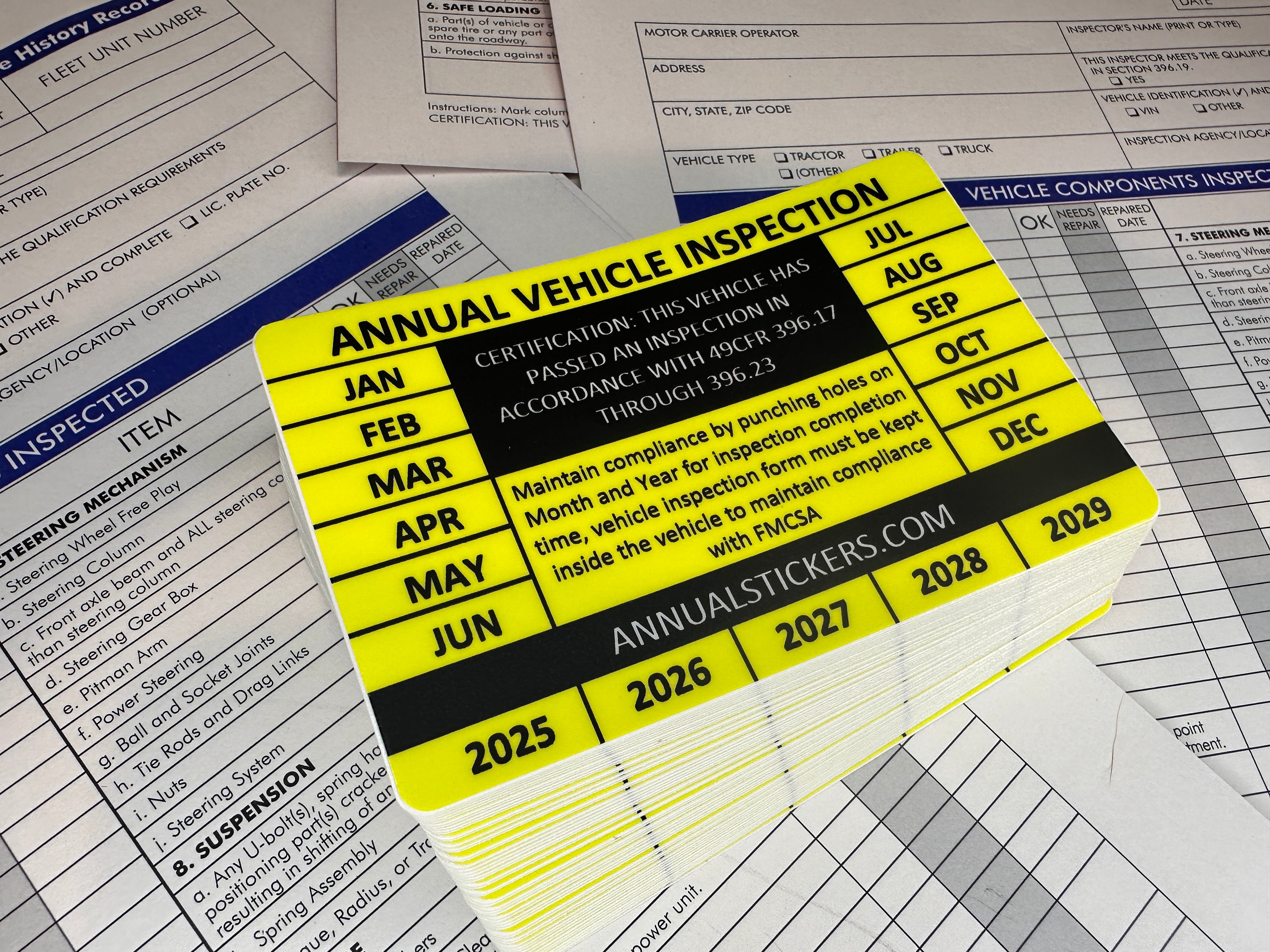 DISCOUNT 2025 GENERIC INSPECTION STICKERS