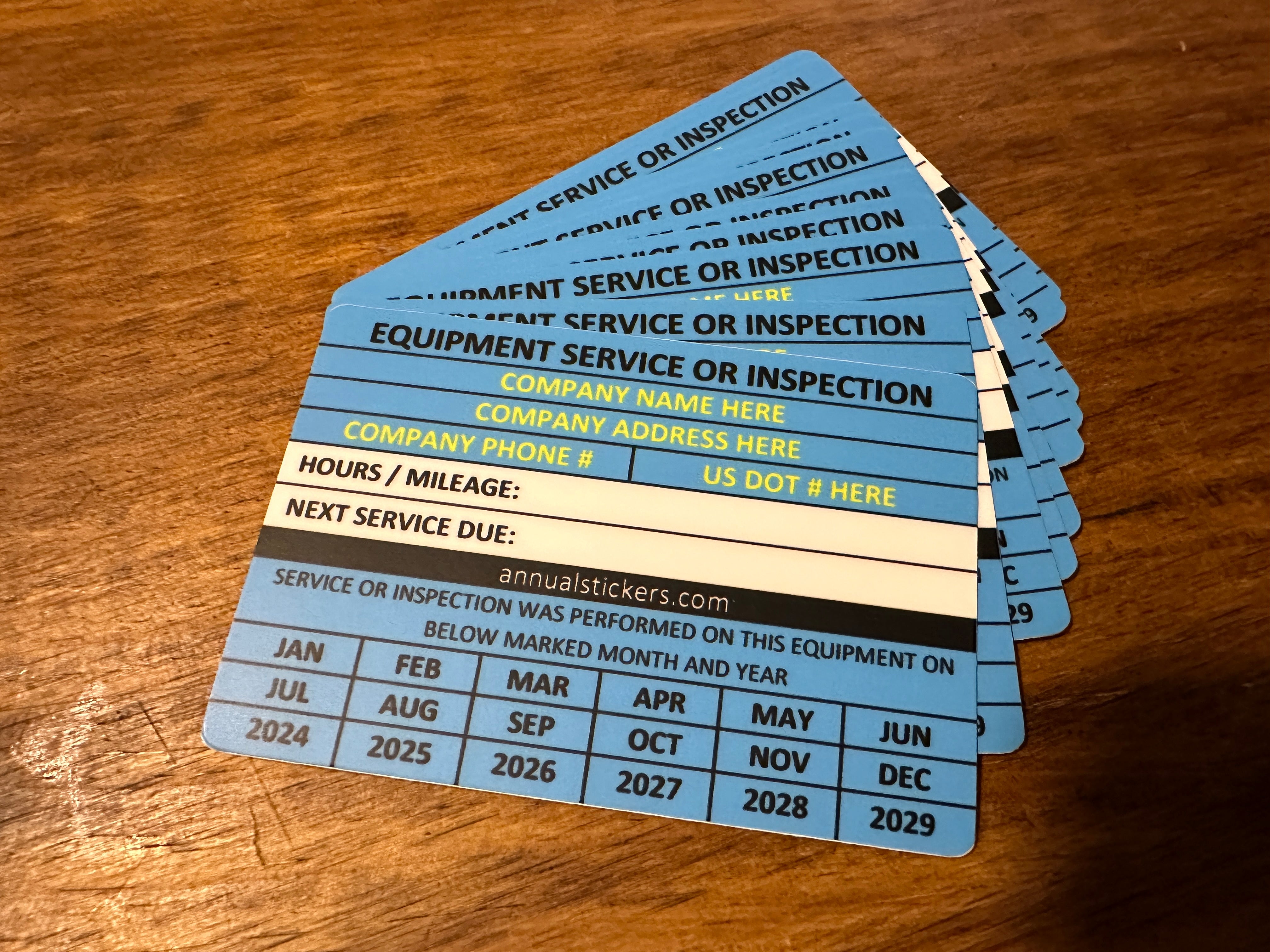 Equipment Service Or Inspection Stickers MADE EASY – Annual Stickers