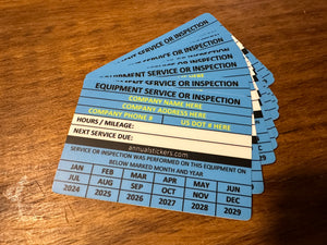 Equipment Service Or Inspection Stickers MADE EASY