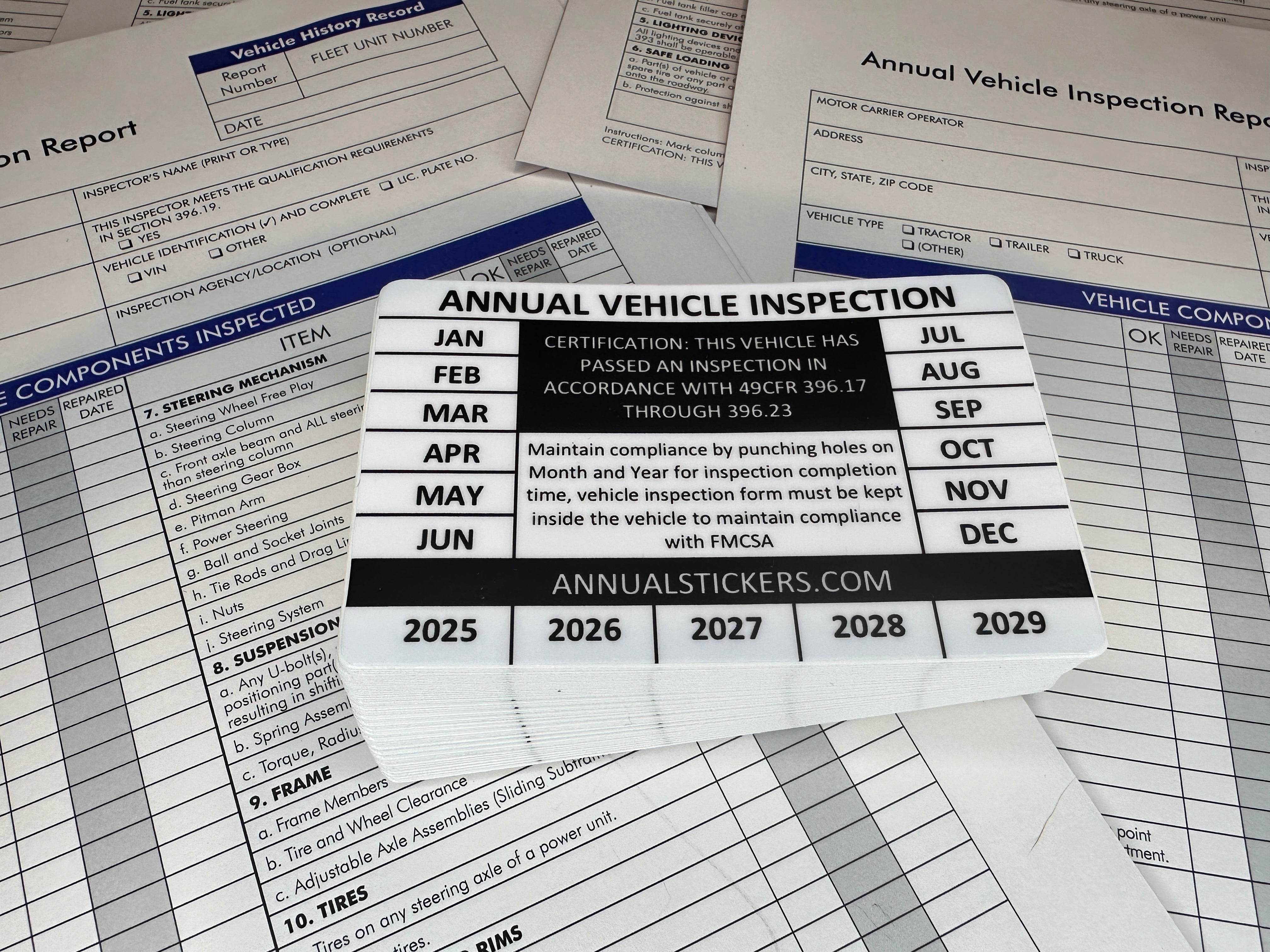 DISCOUNT 2025 GENERIC INSPECTION STICKERS