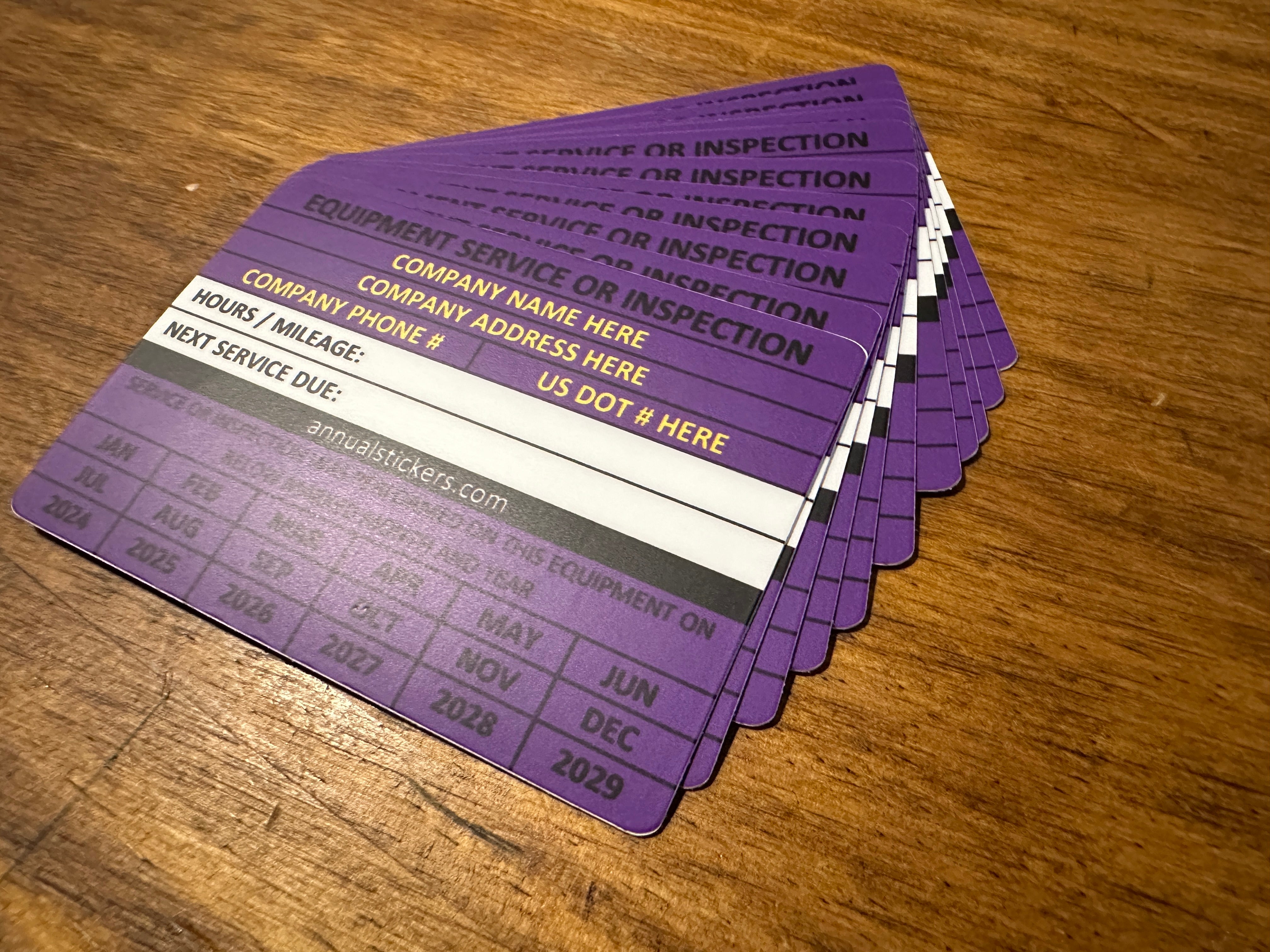 Equipment Service Or Inspection Stickers MADE EASY – Annual Stickers