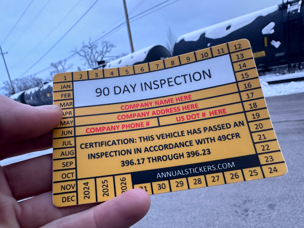 90 Day Inspection Stickers MADE EASY – Annual Stickers