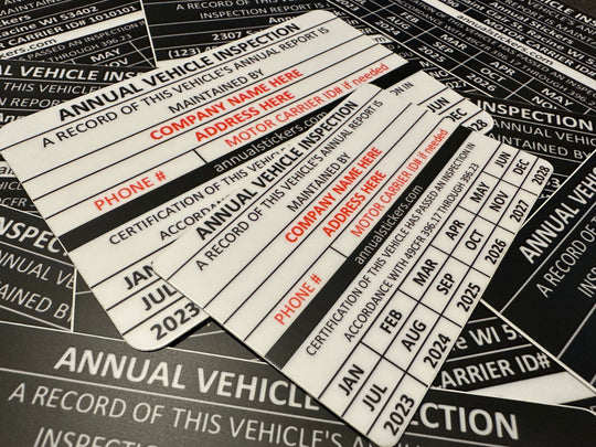 Made easy annual inspection stickers FMCSA custom – Annual Stickers