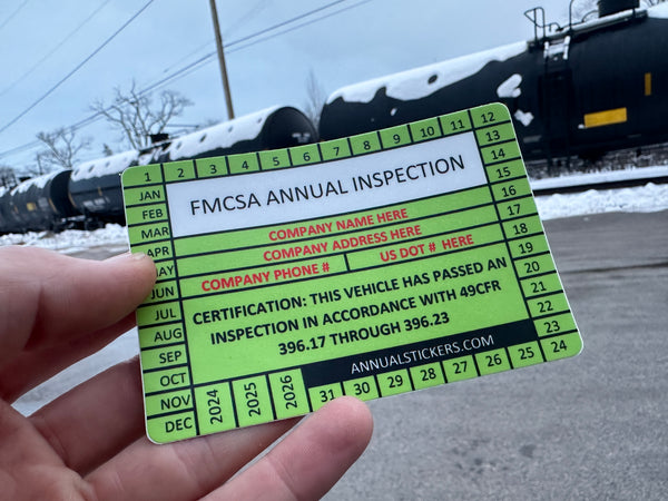 FMCSA Inspection Stickers MADE EASY – Annual Stickers