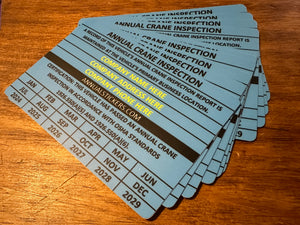 Annual Crane Inspection Stickers MADE EASY