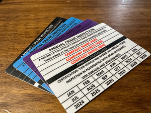 Annual Crane Inspection Stickers MADE EASY