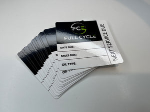 Static Cling Oil Change Stickers MADE EASY