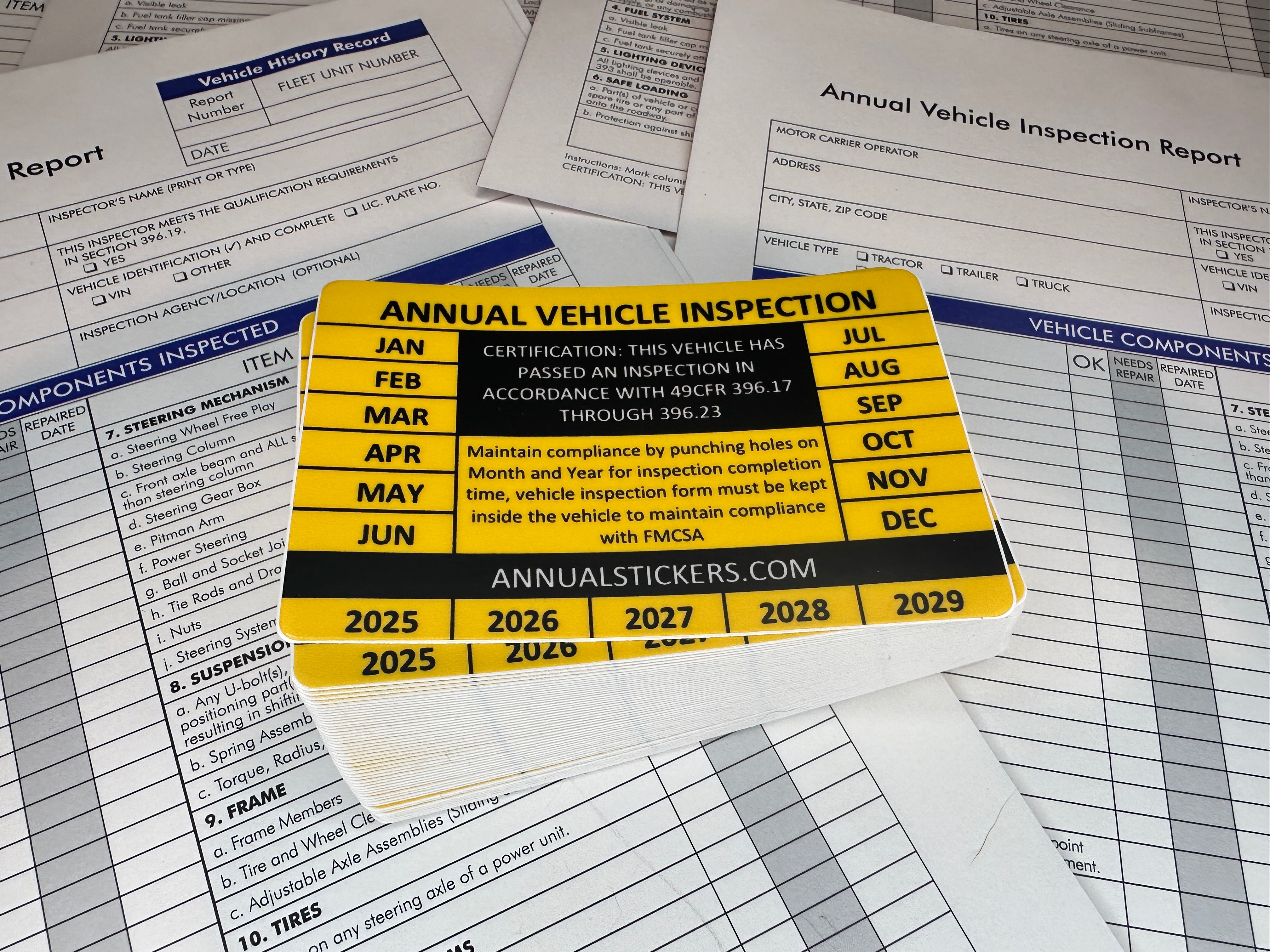 DISCOUNT 2025 GENERIC INSPECTION STICKERS