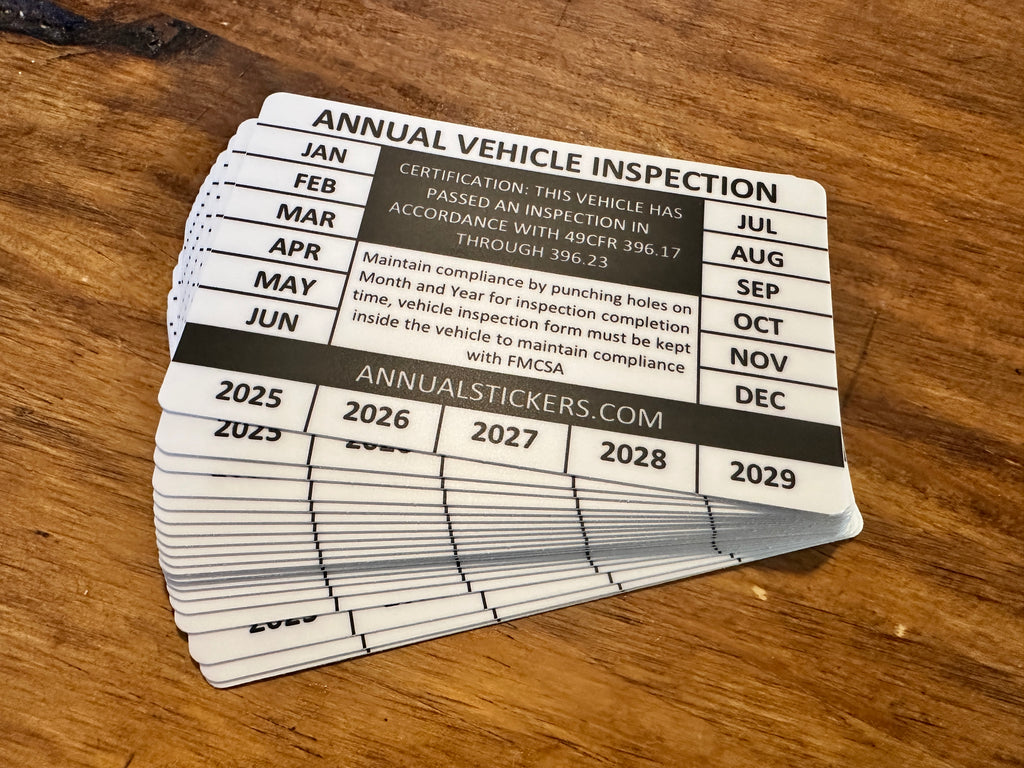 Generic Annual Inspection Stickers MADE EASY
