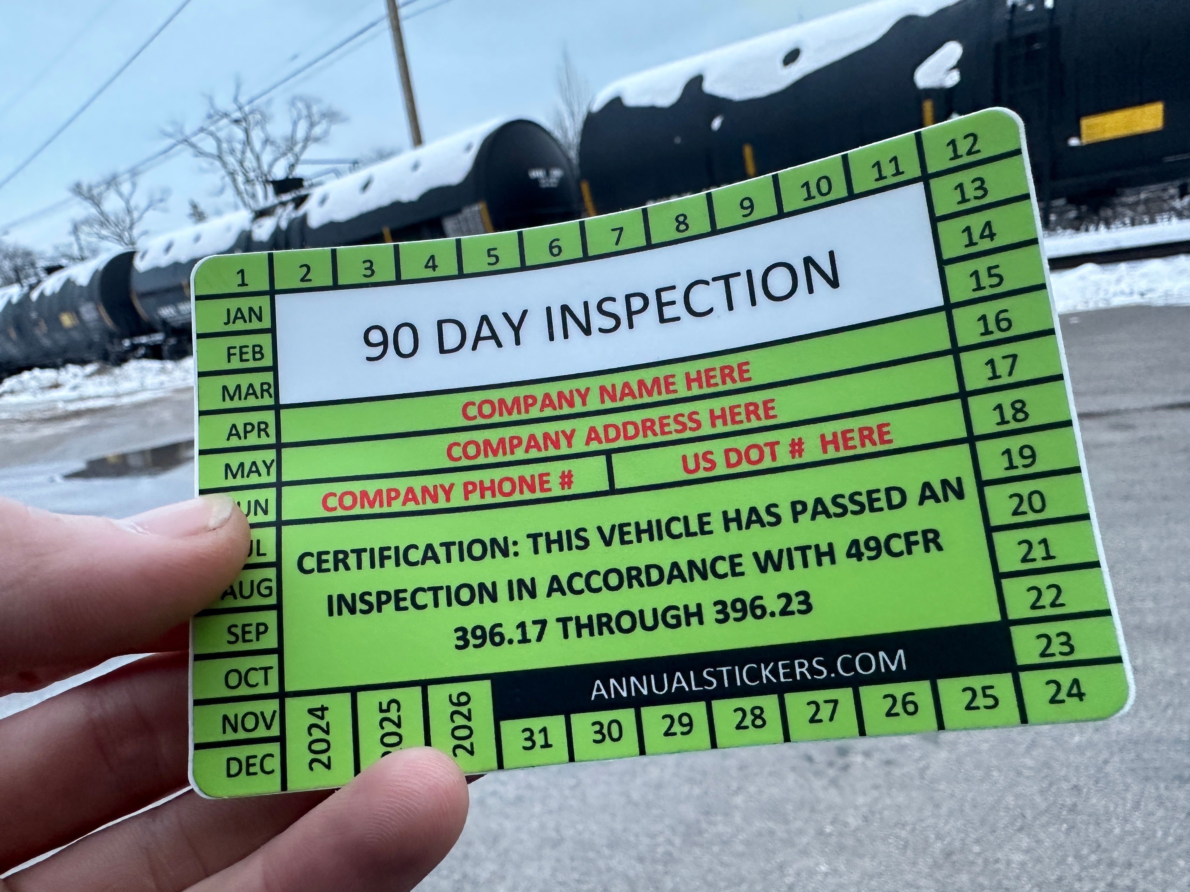 90 Day Inspection Stickers MADE EASY