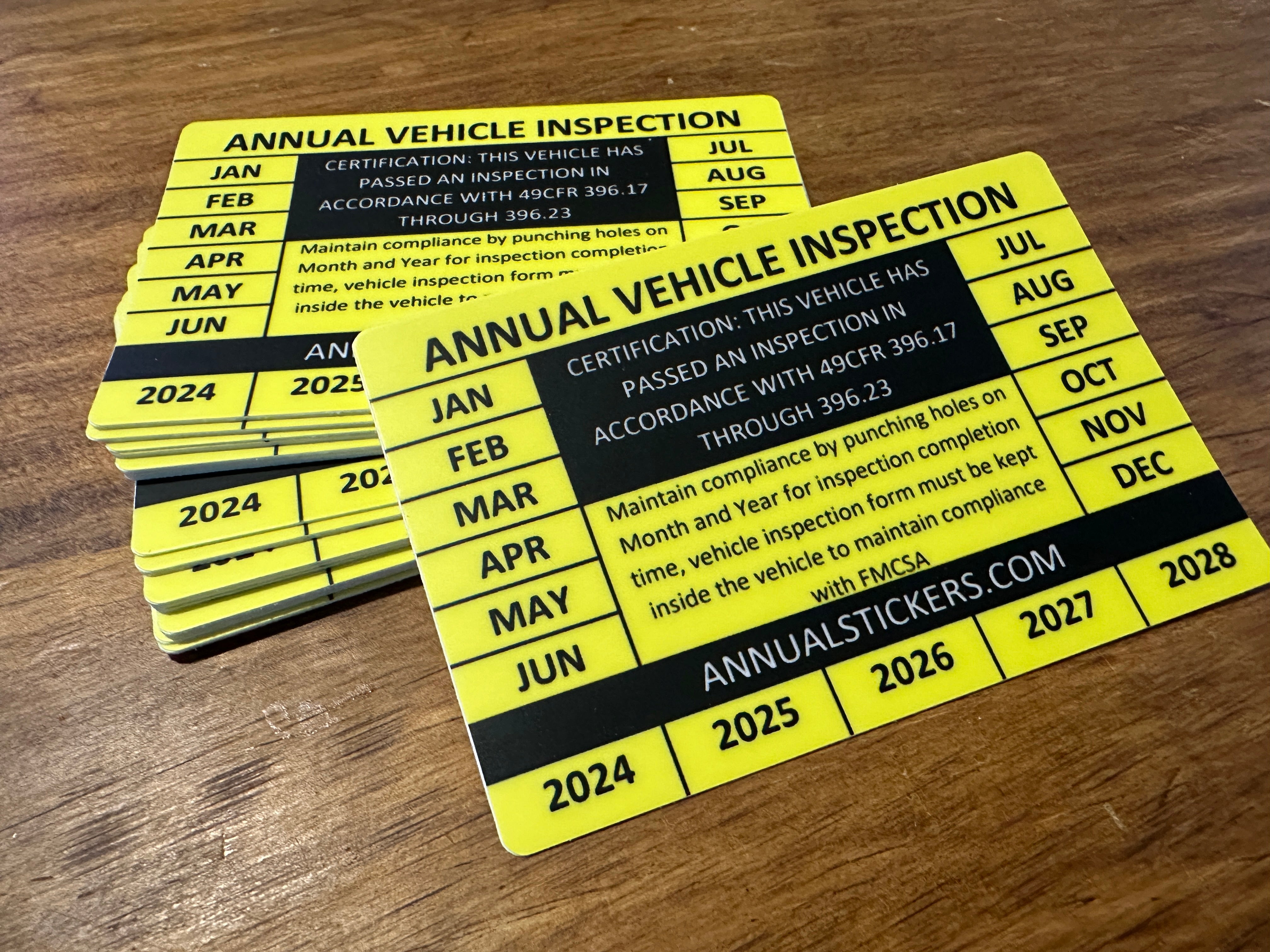 Generic Annual Inspection Stickers MADE EASY