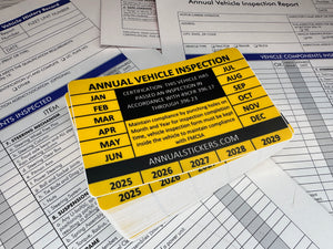 Made easy annual inspection stickers FMCSA custom – Annual Stickers