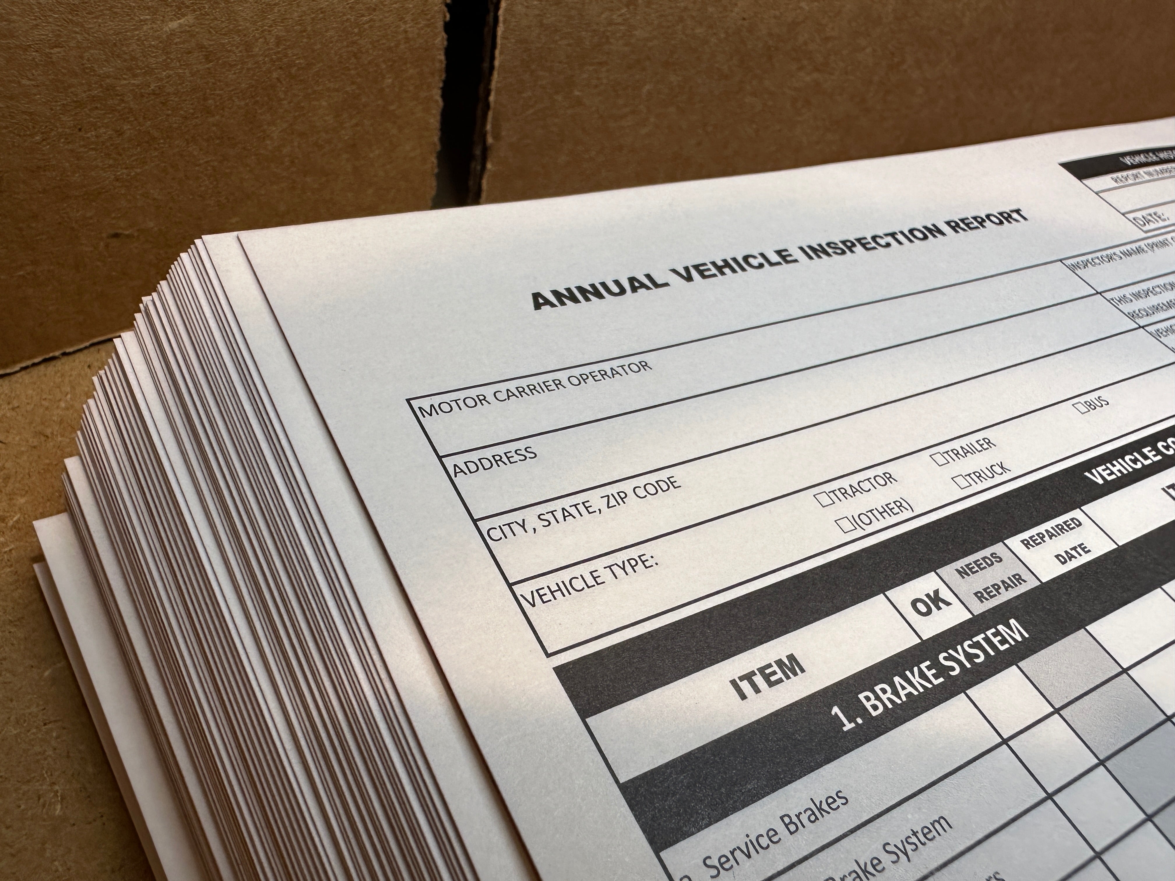 Federal Inspection Paperwork Annual Inspection forms – Annual Stickers