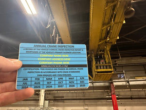 Annual Crane Inspection Stickers MADE EASY