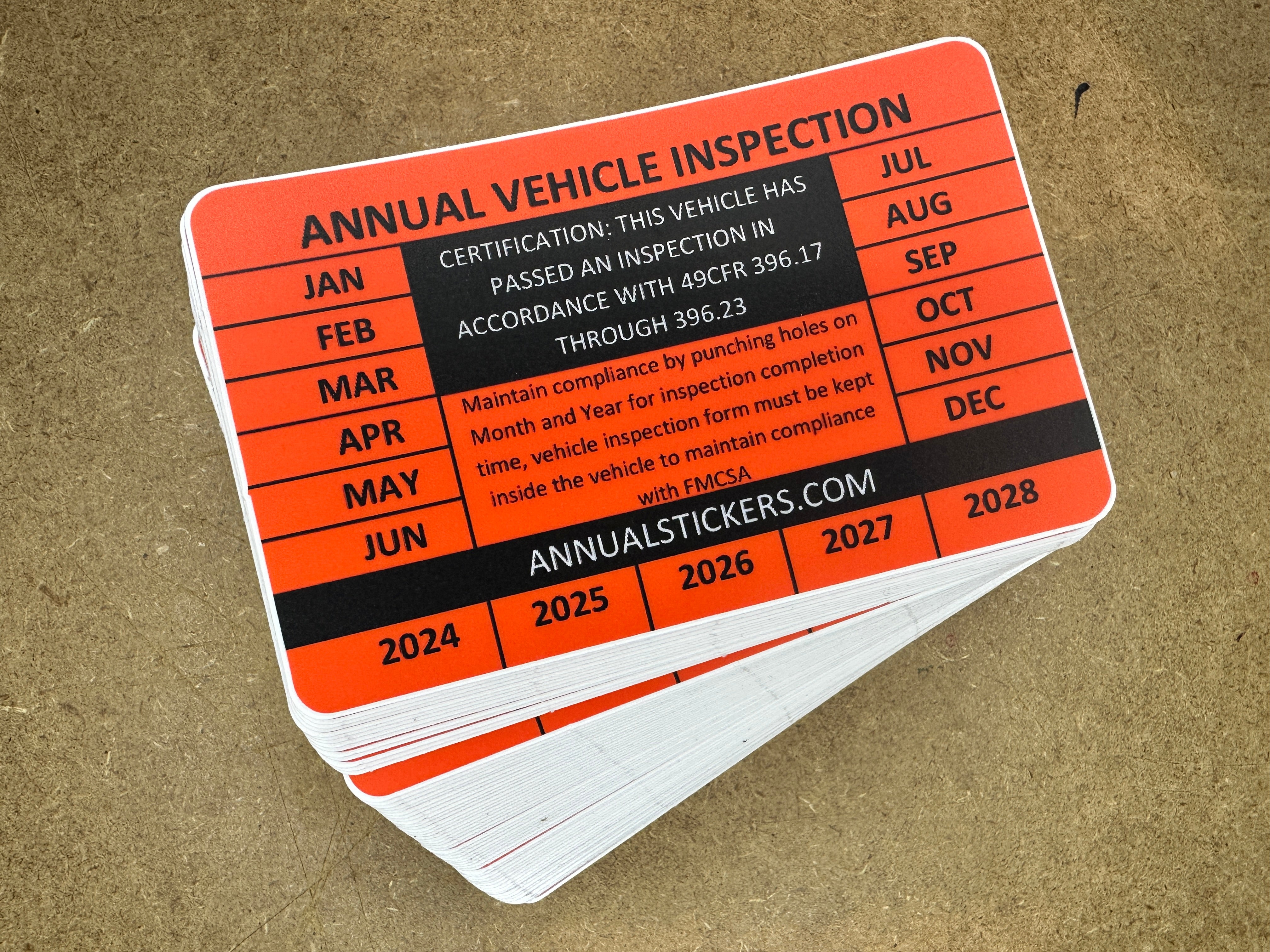 DISCOUNT 2024 GENERIC INSPECTION STICKERS