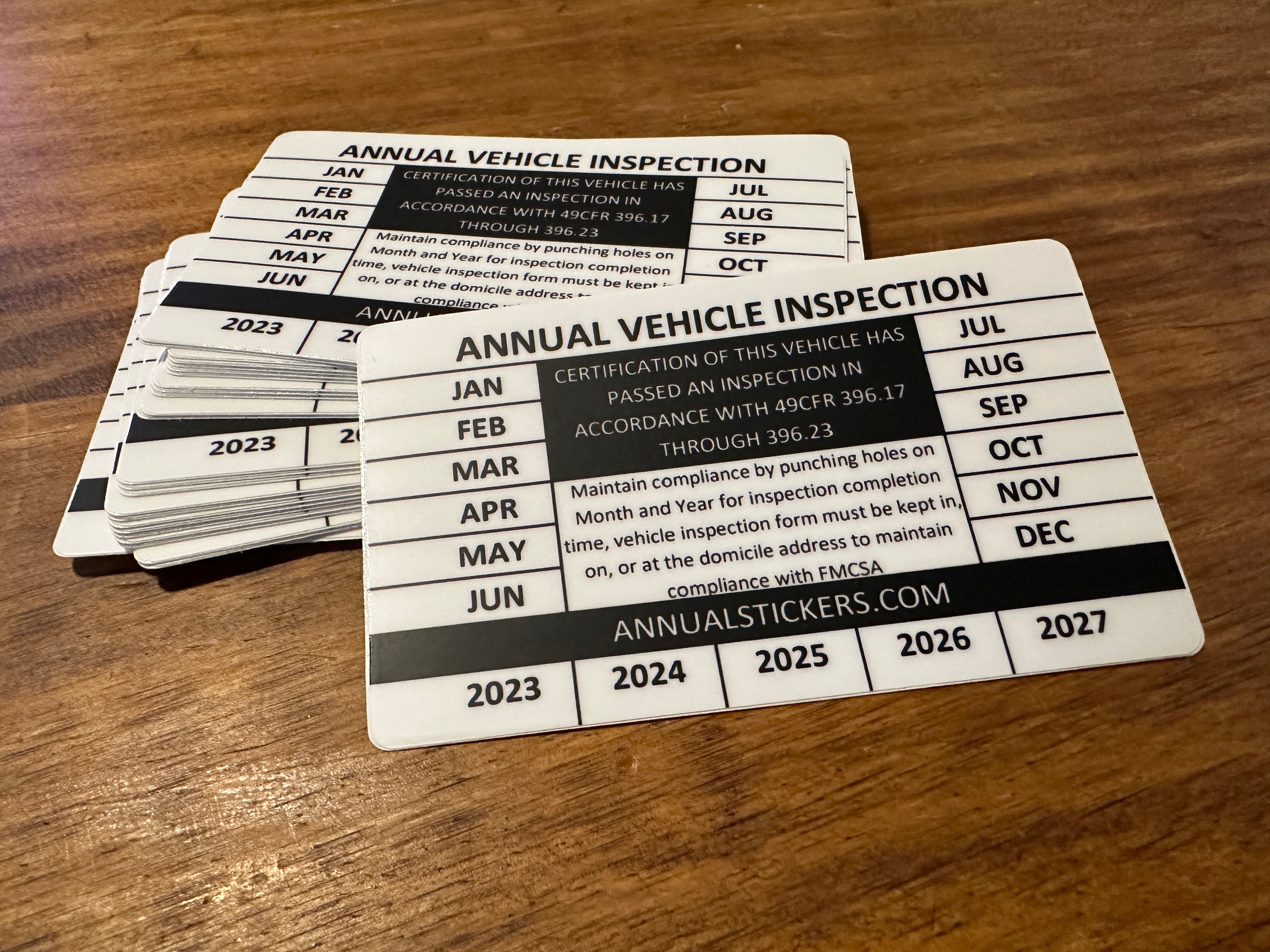 Generic Annual Inspection Stickers MADE EASY