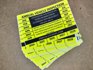 DISCOUNT 2024 GENERIC INSPECTION STICKERS