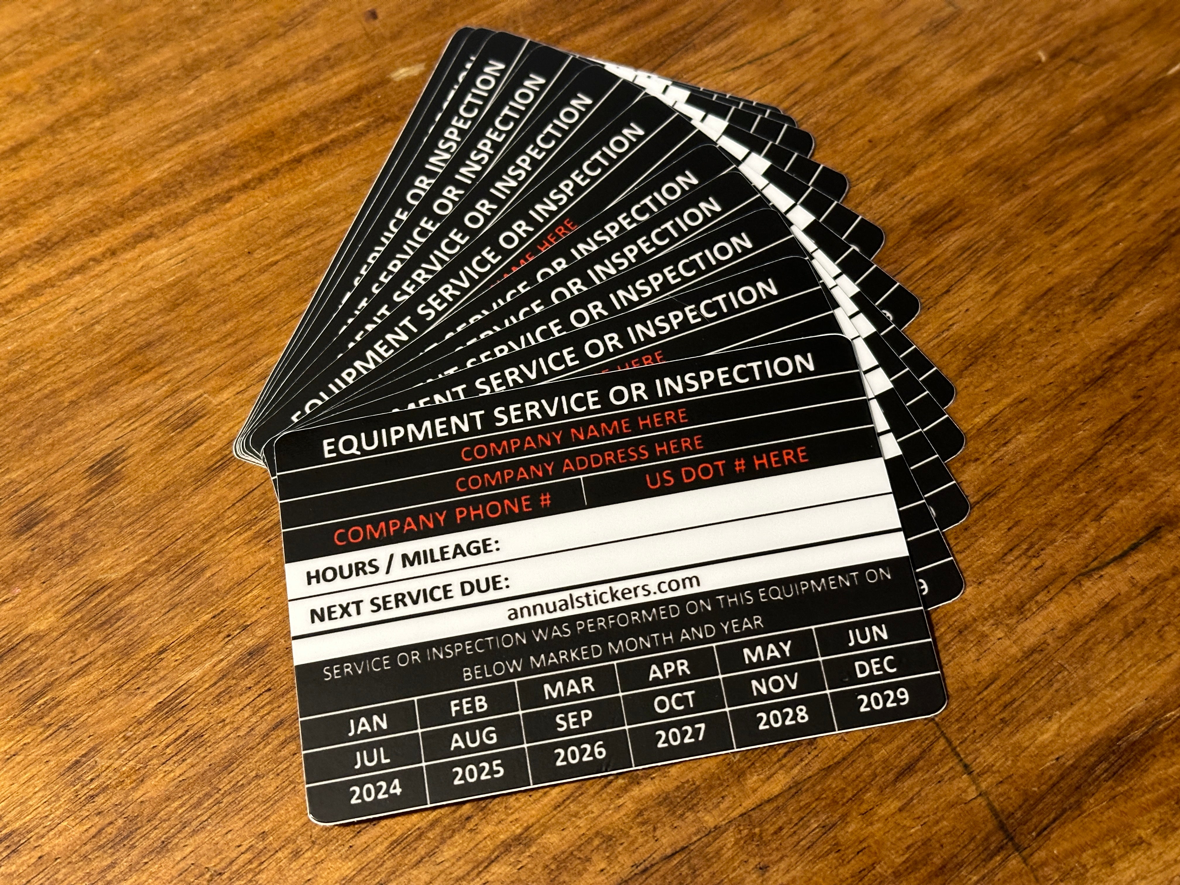 Equipment Service Or Inspection Stickers MADE EASY