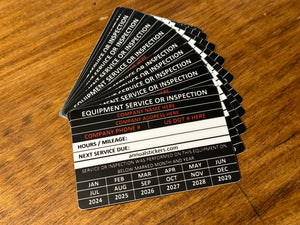 Equipment Service Or Inspection Stickers MADE EASY – Annual Stickers