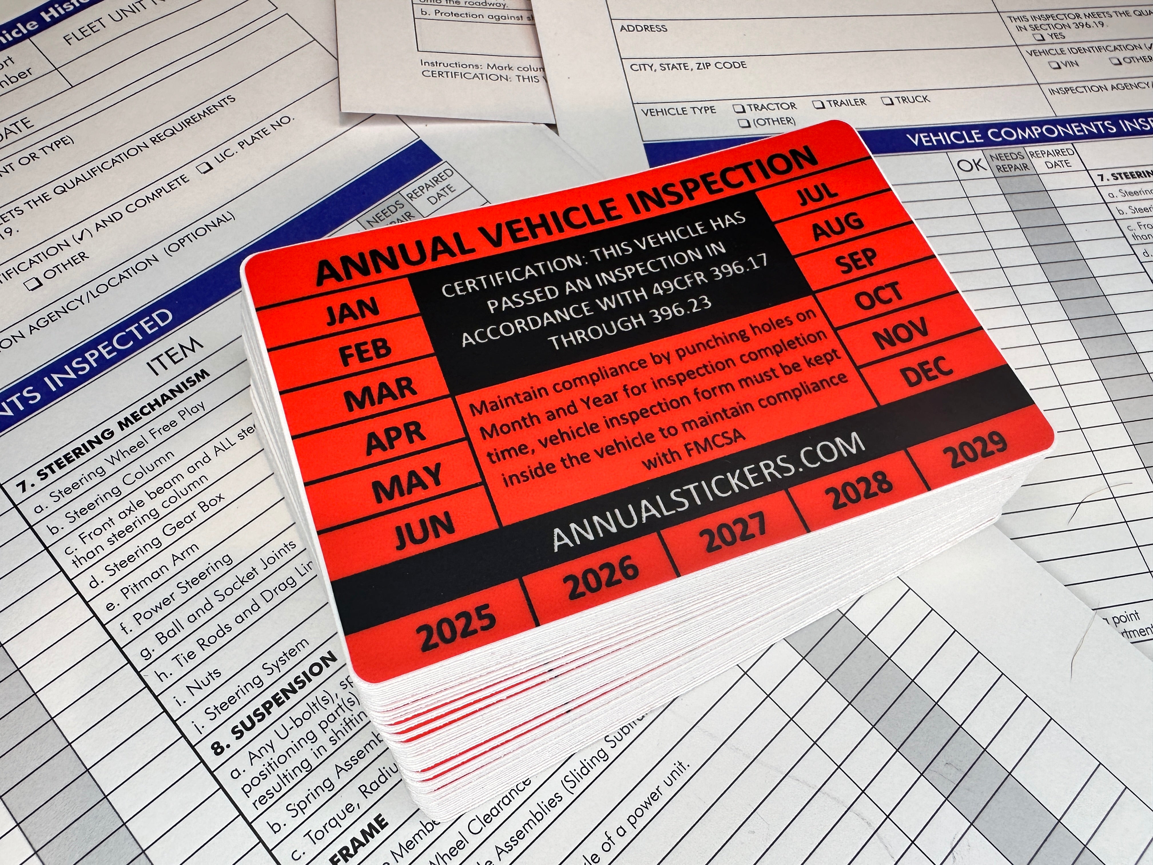 DISCOUNT 2025 GENERIC INSPECTION STICKERS