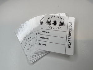 Static Cling Oil Change Stickers MADE EASY