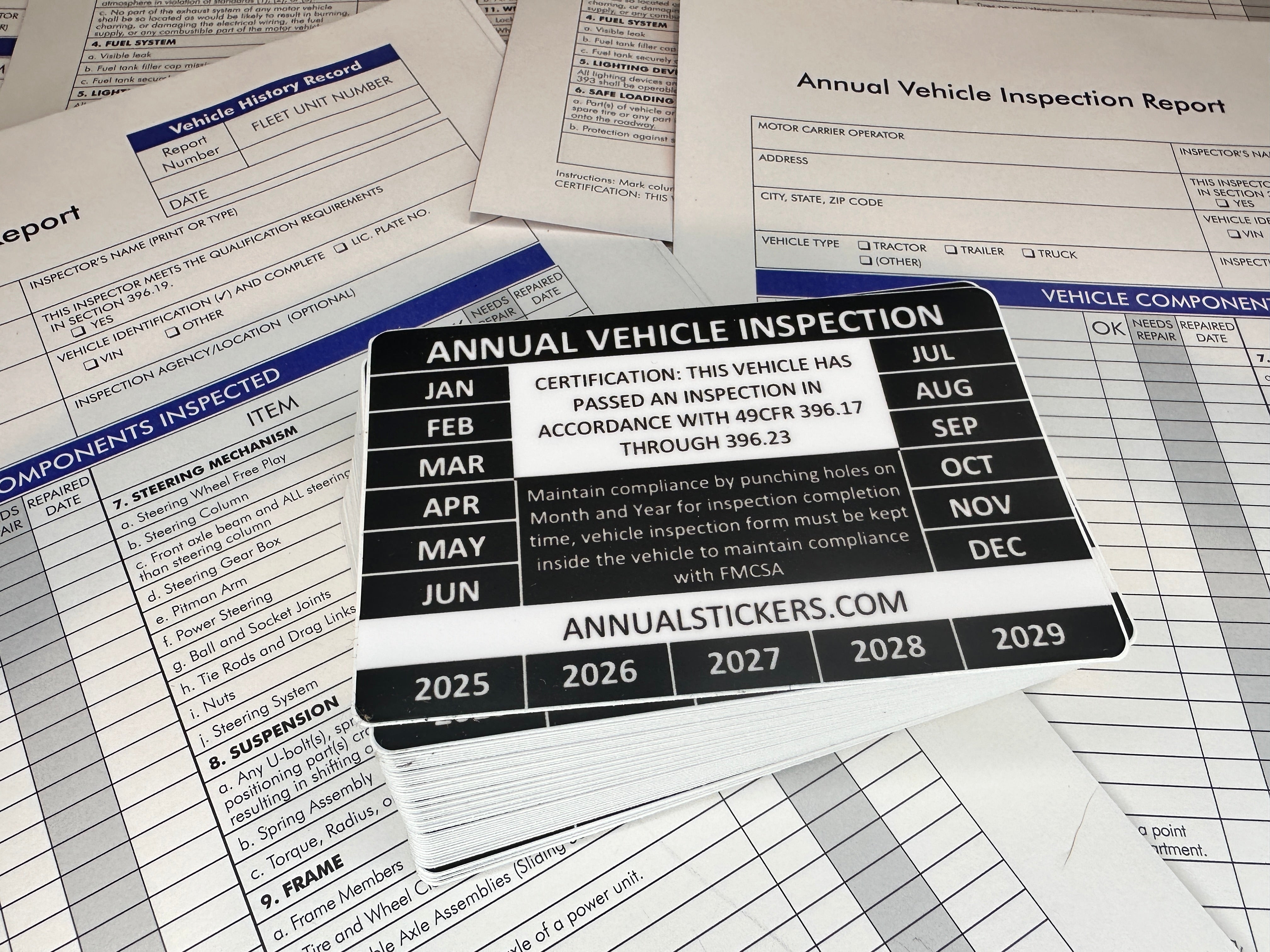 DISCOUNT 2025 GENERIC INSPECTION STICKERS