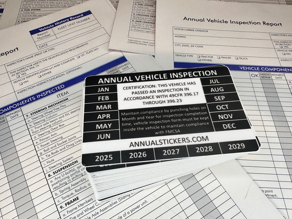DISCOUNT 2025 GENERIC INSPECTION STICKERS – Annual Stickers
