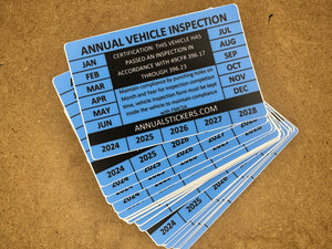 DISCOUNT 2024 GENERIC INSPECTION STICKERS