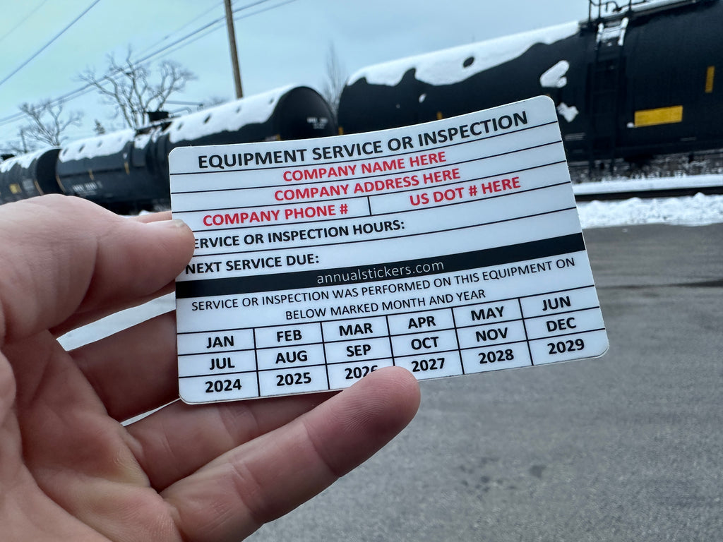 Equipment Service Or Inspection Stickers MADE EASY