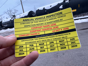 Annual Inspection Stickers MADE EASY