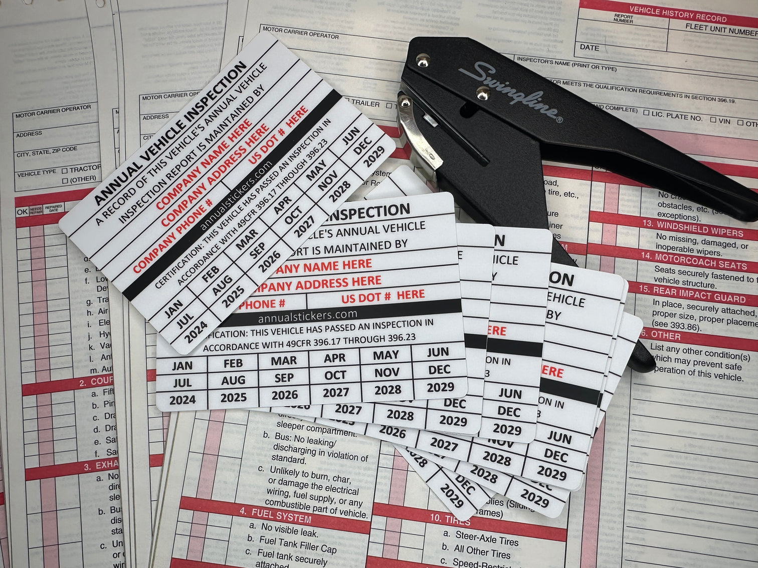 Daily Inspection Sticker Sample Made easy annual inspection stickers FMCSA custom – Annual Stickers