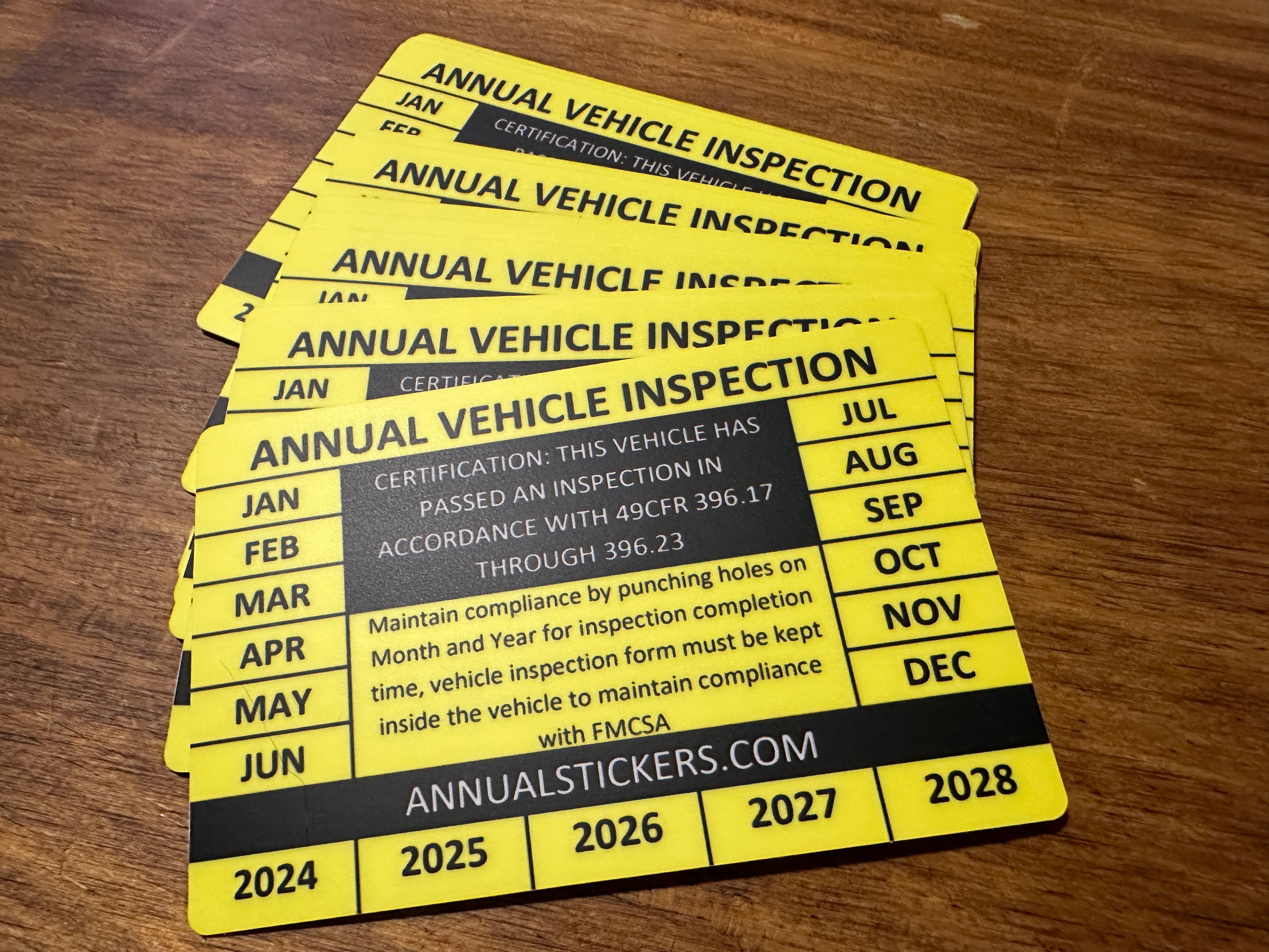 Generic Annual Inspection Stickers MADE EASY