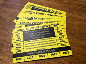 Generic Annual Inspection Stickers MADE EASY