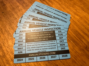 Generic Annual Inspection Stickers MADE EASY