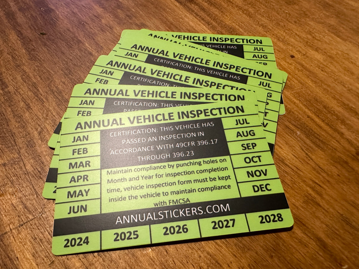Generic Annual Inspection Stickers MADE EASY – Annual Stickers
