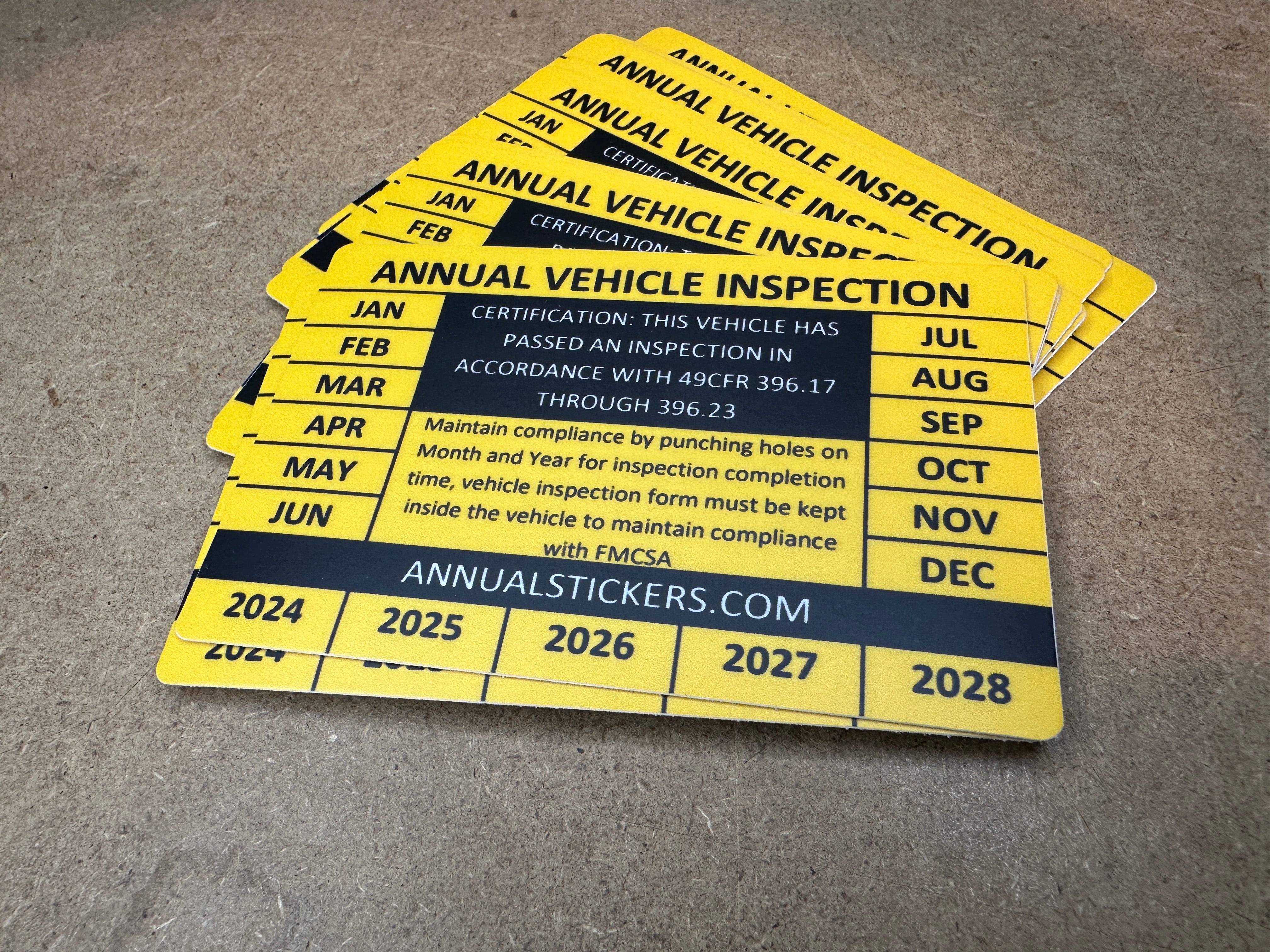 Generic Annual Inspection Stickers MADE EASY