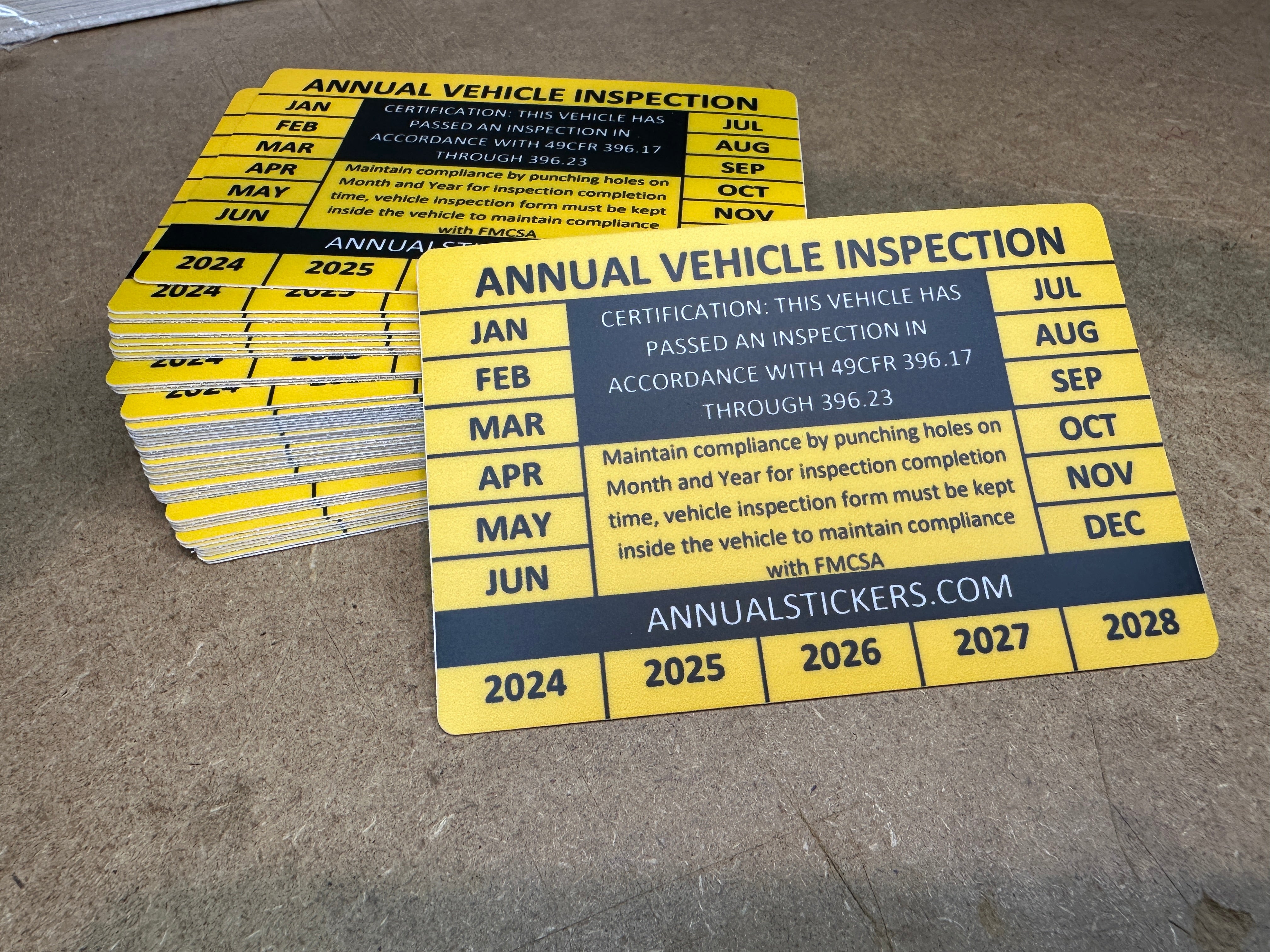 Generic Annual Inspection Stickers MADE EASY