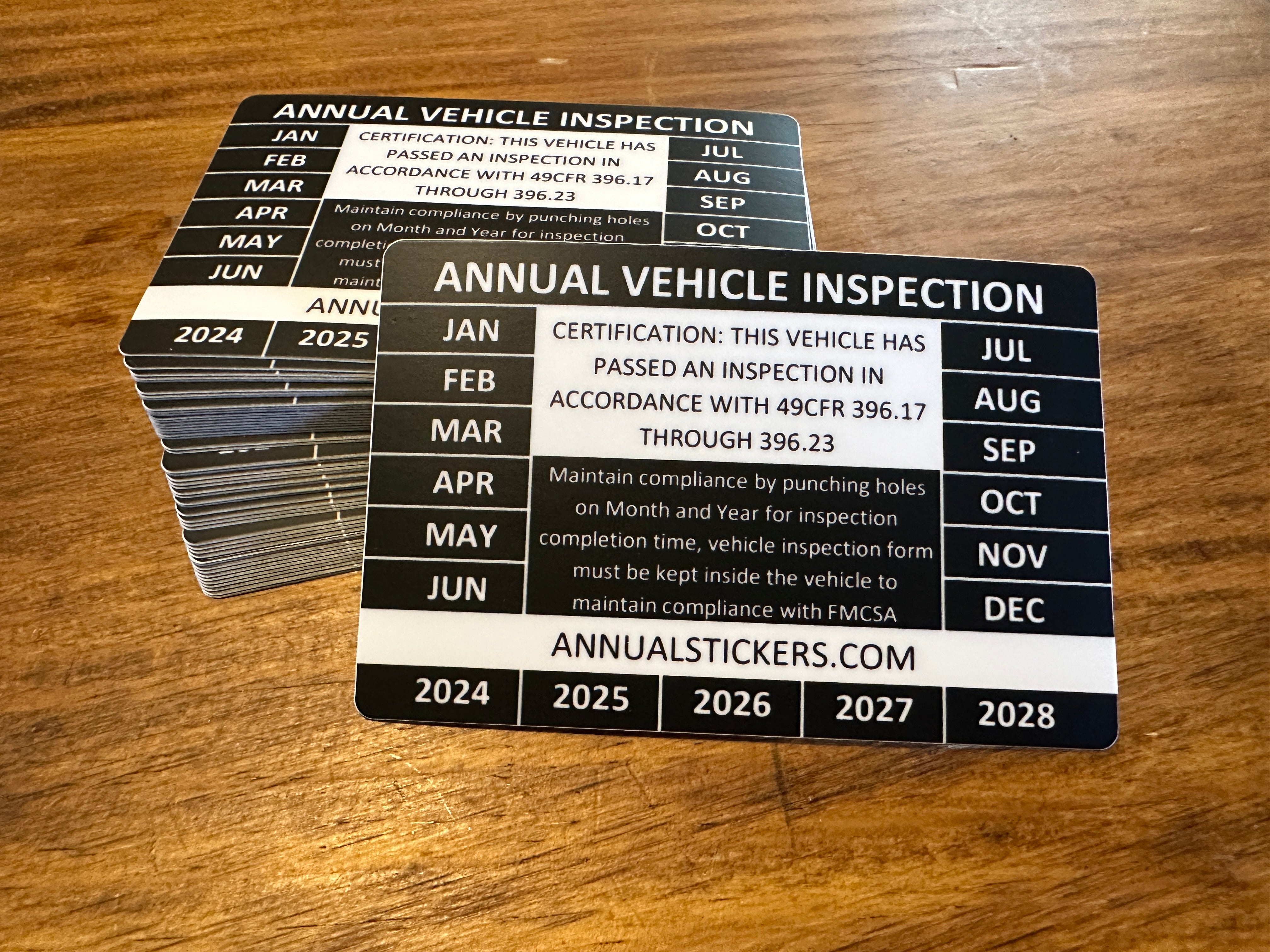 Generic Annual Inspection Stickers MADE EASY