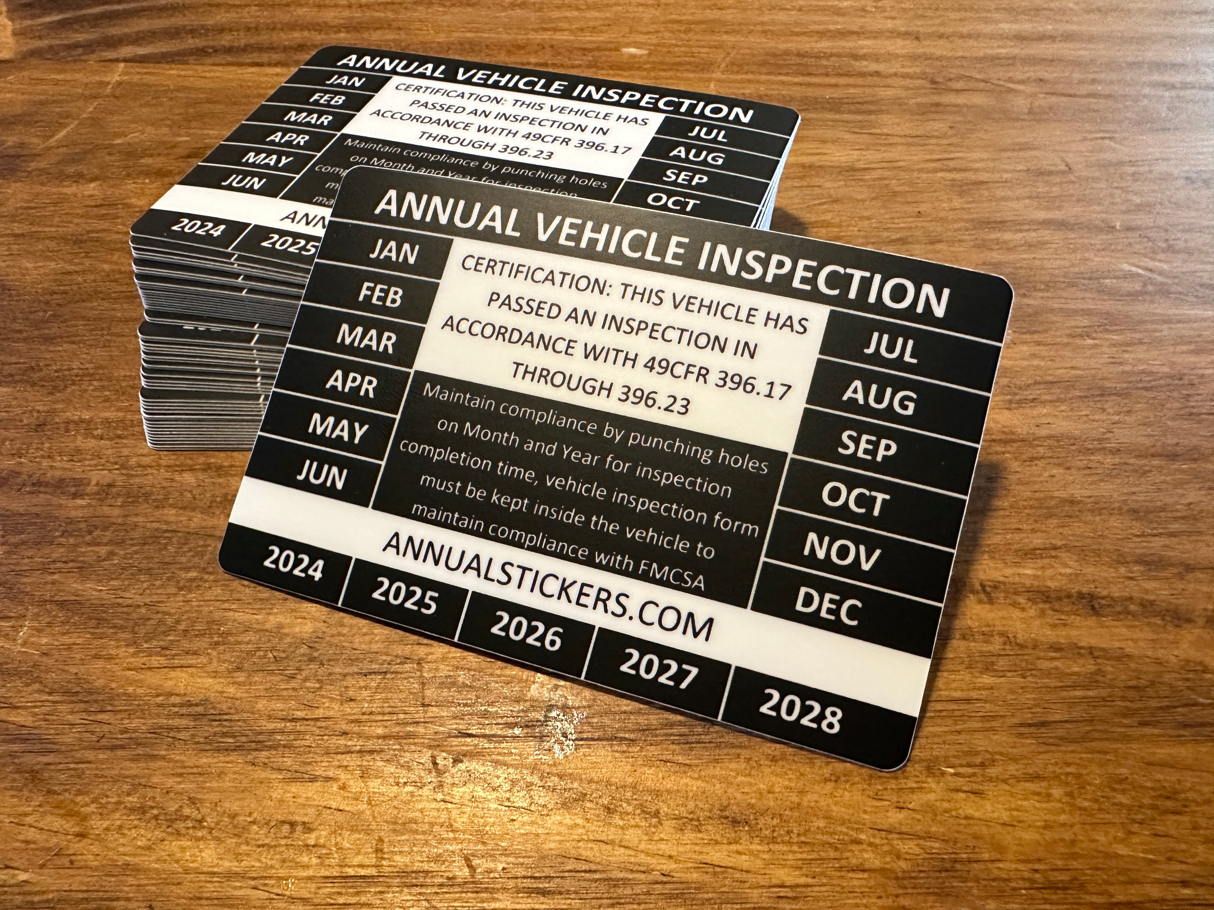 Generic Annual Inspection Stickers MADE EASY