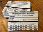 Generic Write on Annual Inspection Stickers MADE EASY