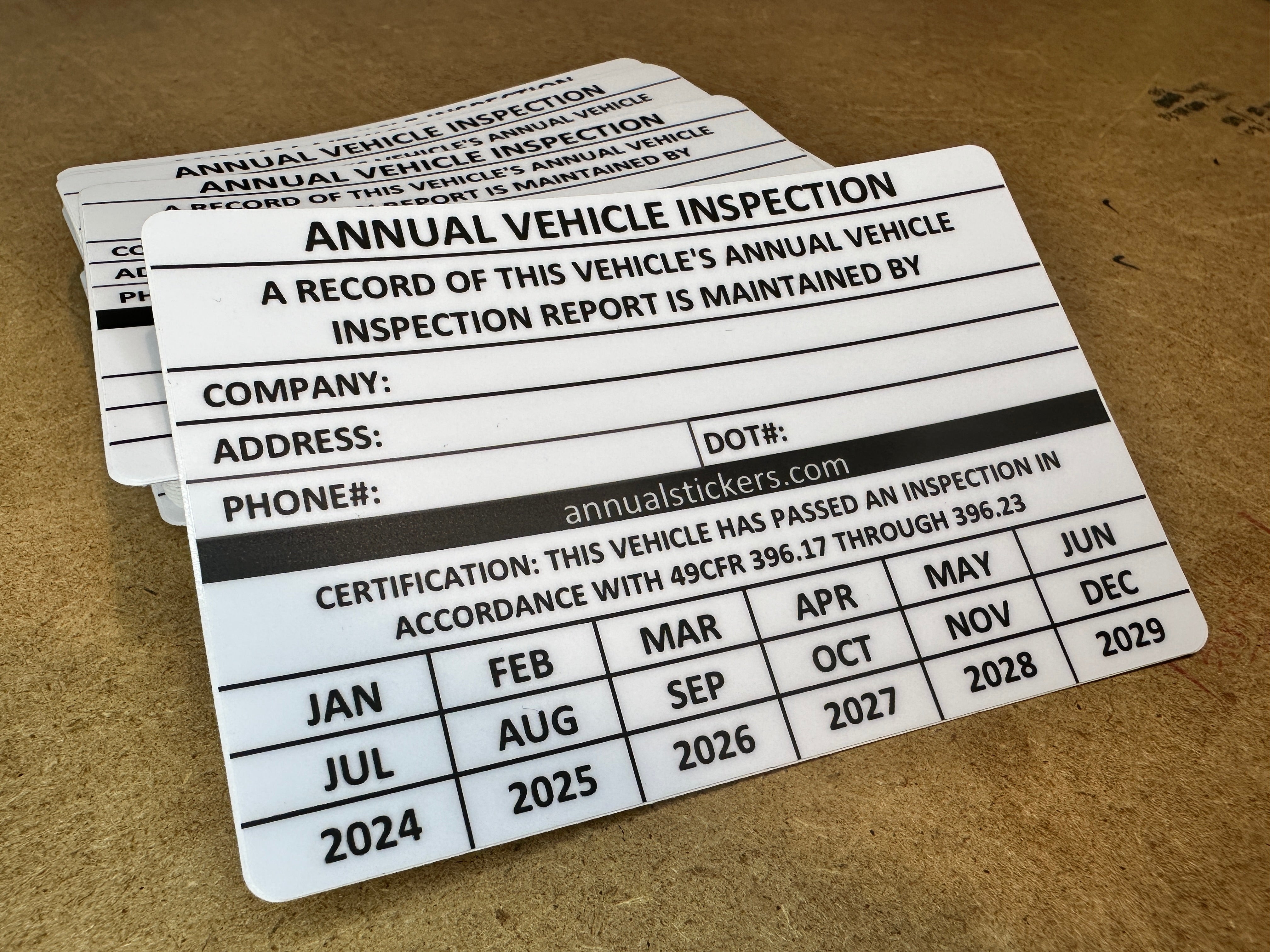 Generic Annual Inspection Stickers MADE EASY – Annual Stickers