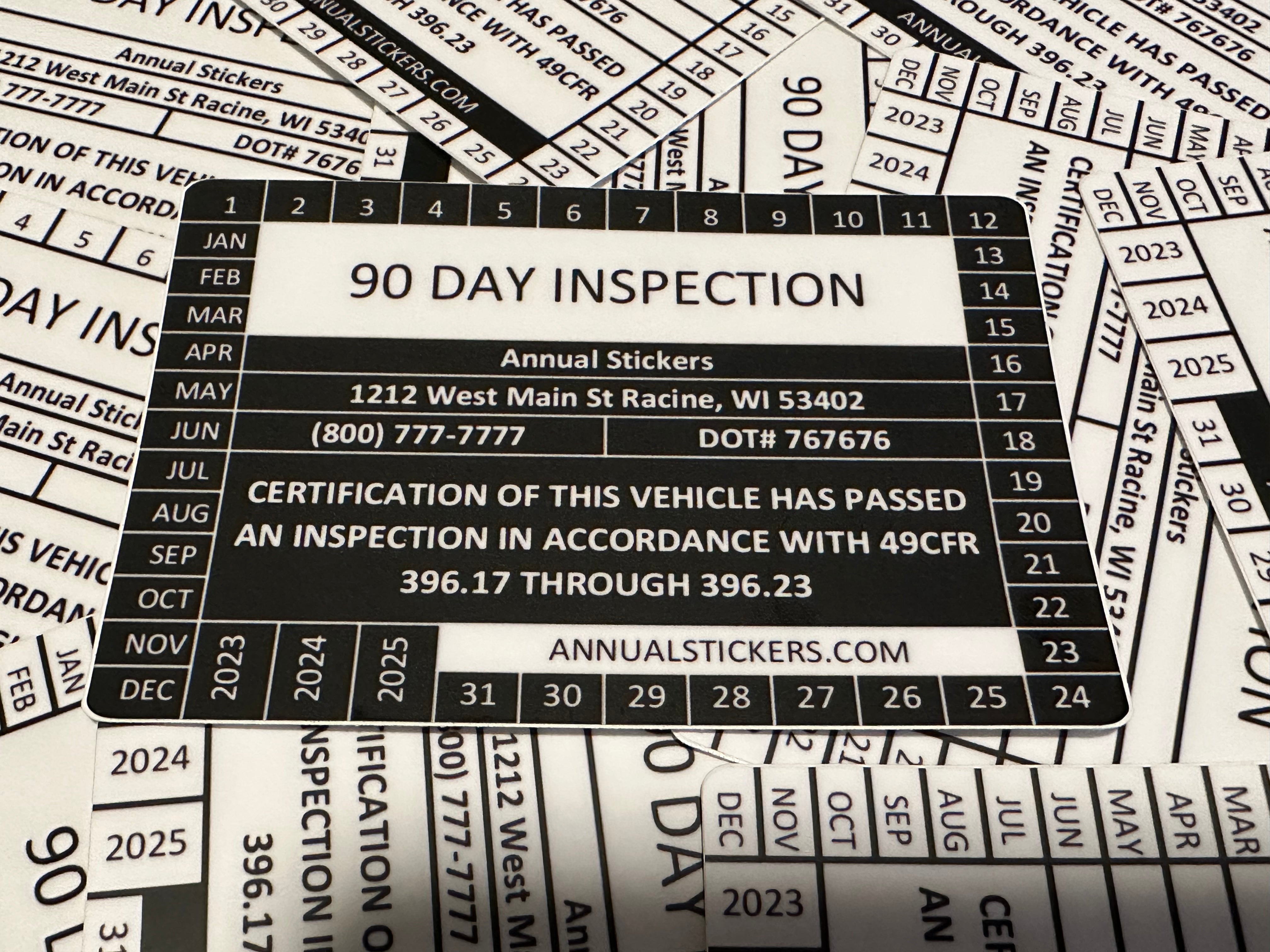 90 Day Inspection Stickers MADE EASY – Annual Stickers