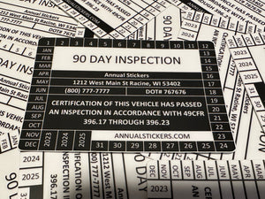 90 Day Inspection Stickers MADE EASY