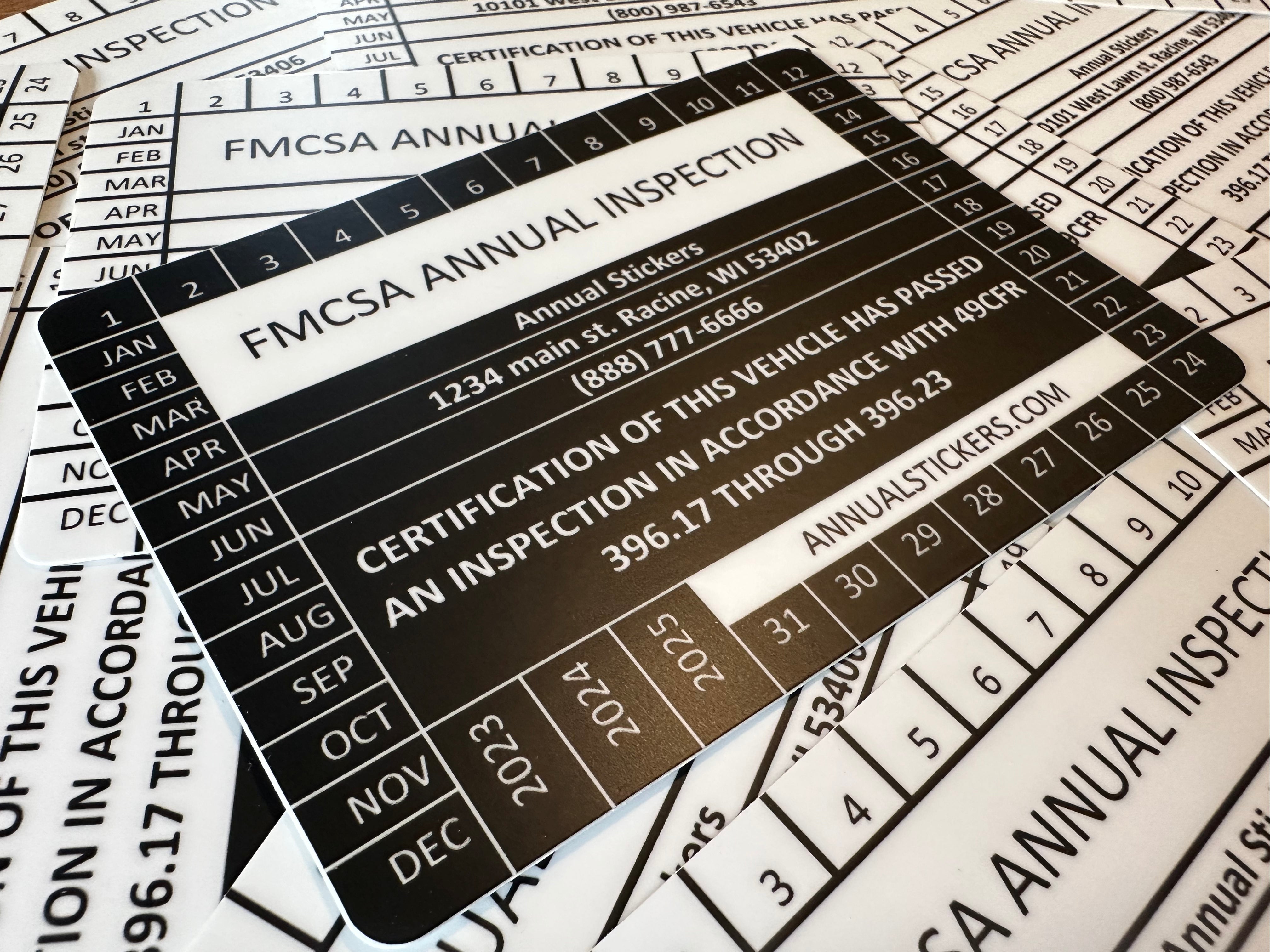 FMCSA Inspection Stickers MADE EASY