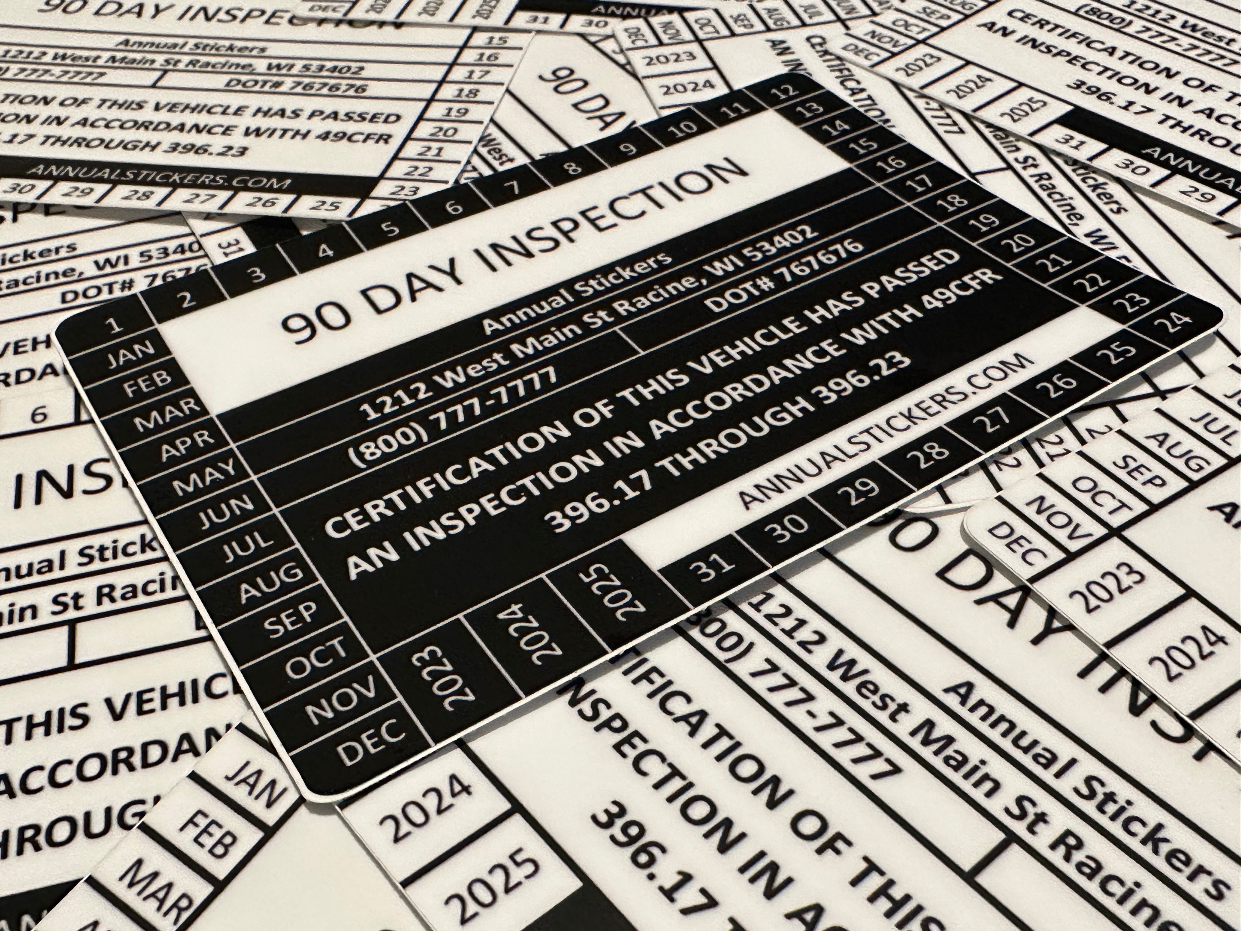 90 Day Inspection Stickers MADE EASY – Annual Stickers